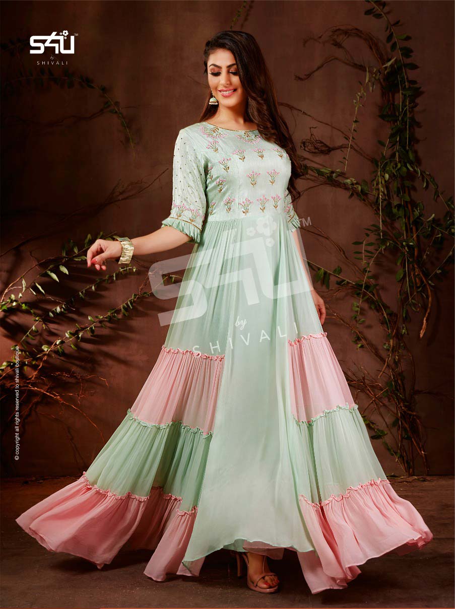 S4U Kitty Party Vol-6 Silk Georgette Kurti Sets S4U Kitty Party Vol-6 Silk Georgette Kurti Sets